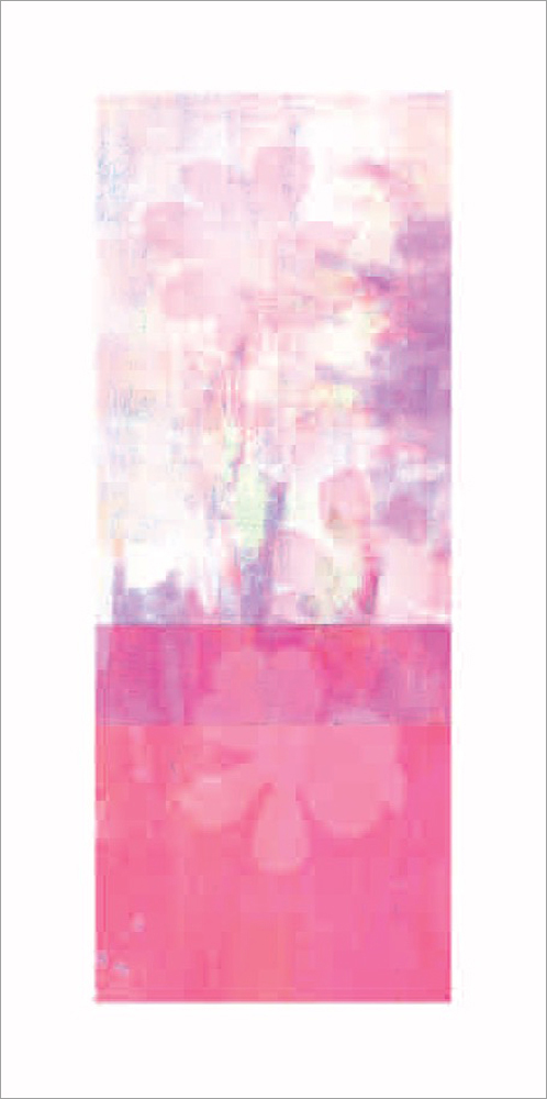 オリジナルジクレーポスター NO.76 レイヤードペタル/ピンク-ホワイト 4965