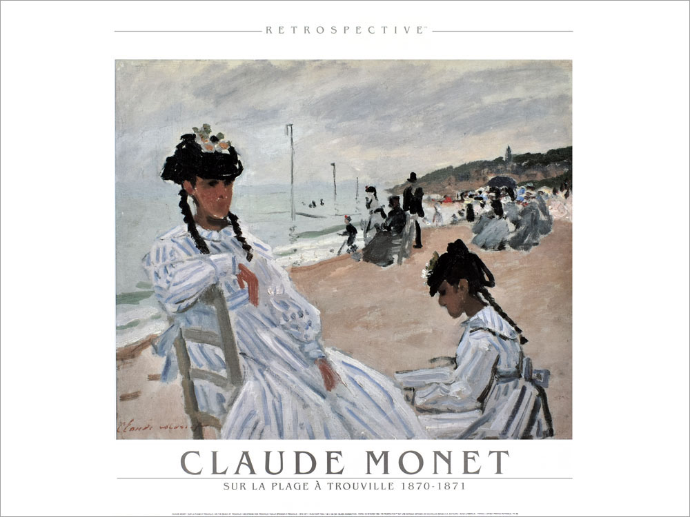 クロード・モネ ポスター SUR LA PLAGE A TROUVILLE(1870-1871) RT89