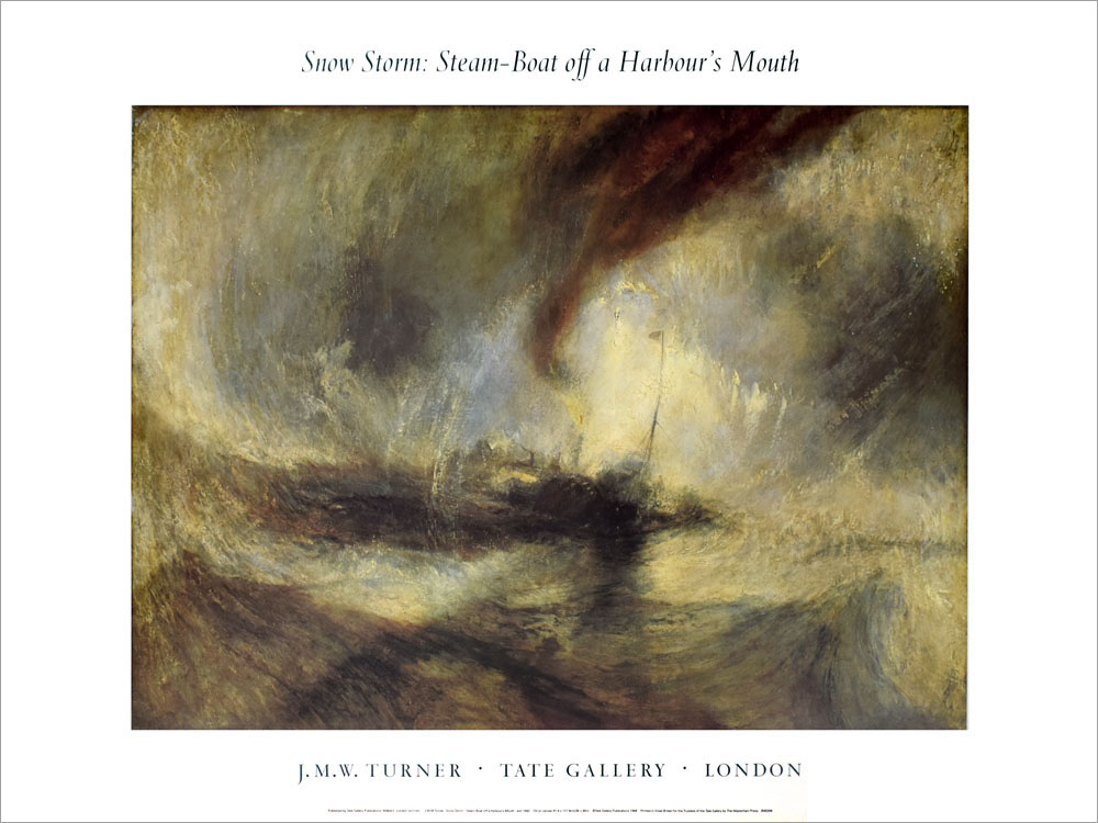 ジョゼフ・マロード・ウィリアム・ターナー ポスター Snow Storm - Steam Boat off a Harbour's Mouth(1842) M0394
