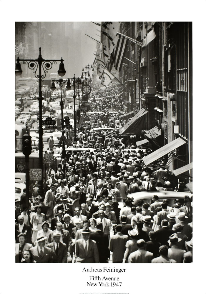 アンドレアス・ファイニンガー ポスター Fifth Avenue New York 1947 KN188