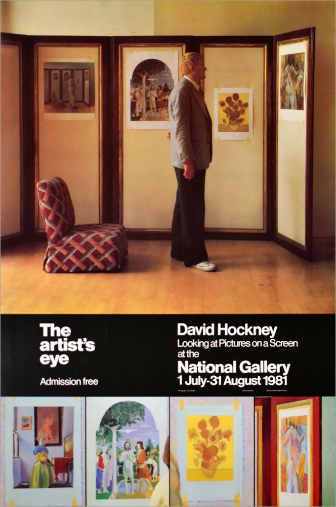 デイヴィッド・ホックニー ポスター Looking at Pictures on a Screen poster by David Hockney (The Artist’s Eye, National Gallery, London 1981)