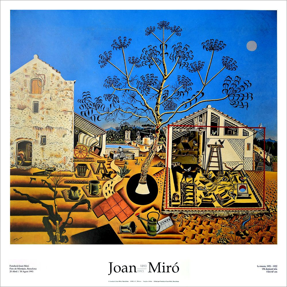 Joan Miro ジョアンミロ ポスター アクリル入り 額装 アート 雑貨-