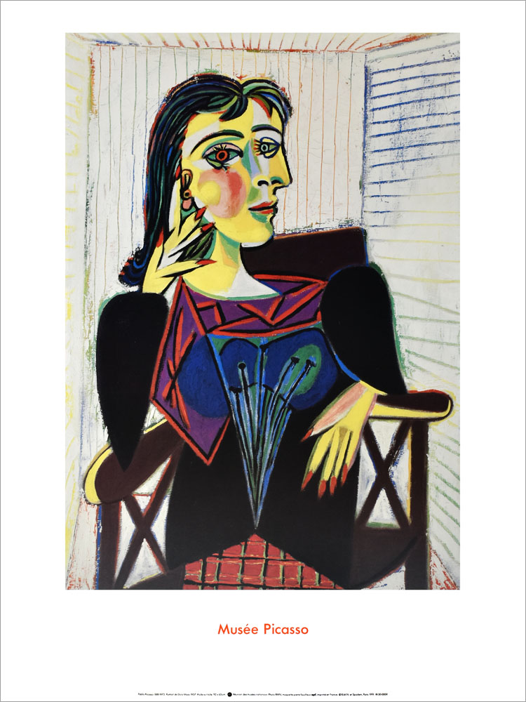 パブロ・ピカソ ポスタードラ・マールの肖像 (Portrait de Dora Moor)(1937)  
