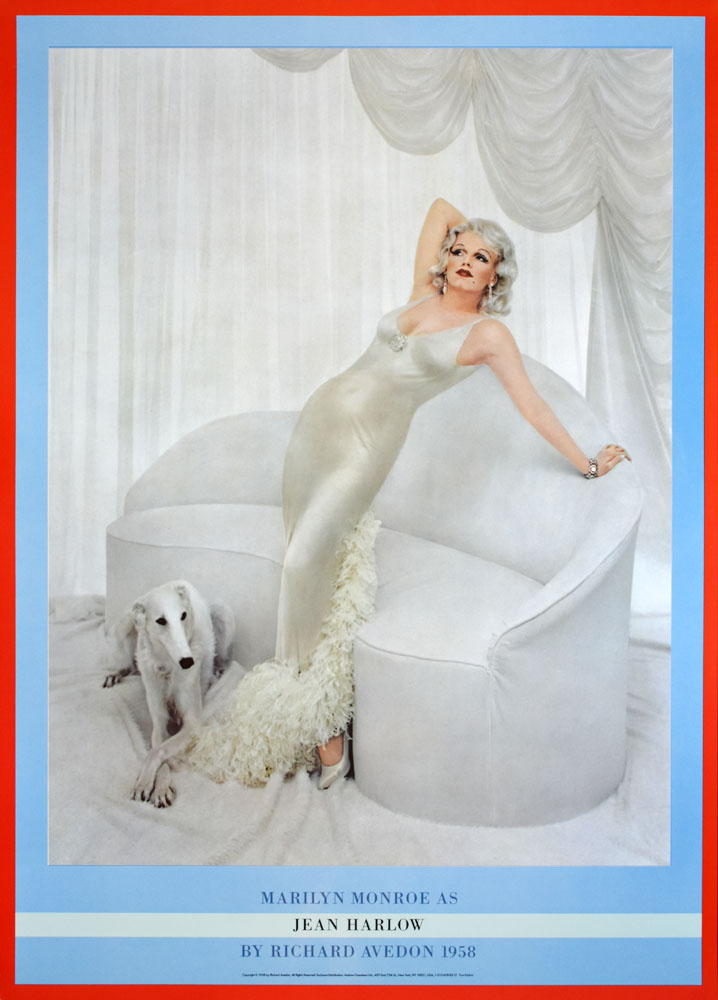 リチャード・アヴェドン ポスター Marilyn Monroe　as Jean Harlow 1958 