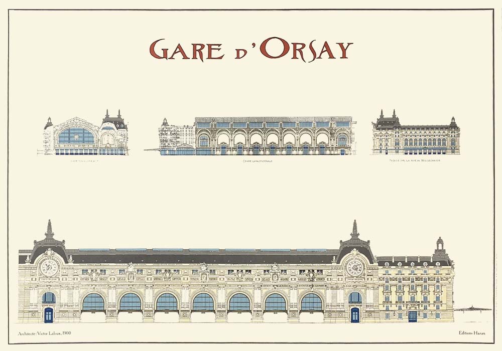 ヴィクトール・ラルー ポスター Gare d'Orsay(ミュゼ・ドルセー駅) Af300