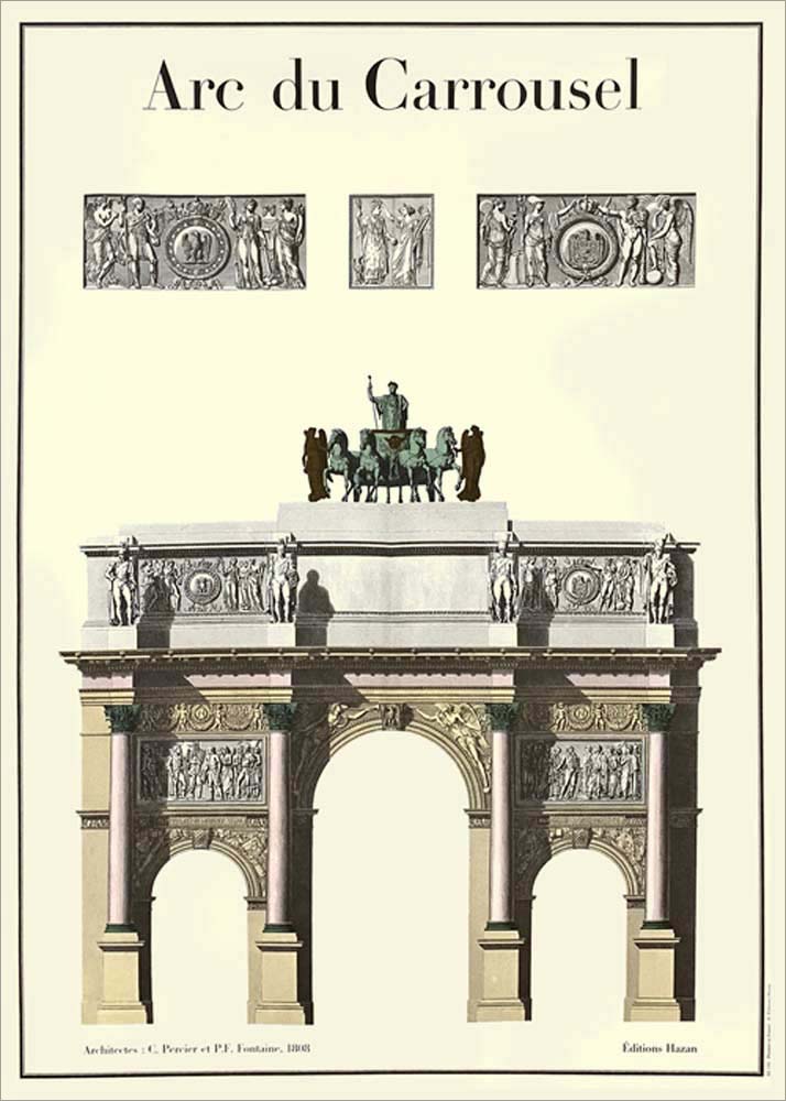 シャルル・ペルシエ ポスター Arc de Triomphe du Carrousel 1808 (カルーゼル凱旋門) AF139
