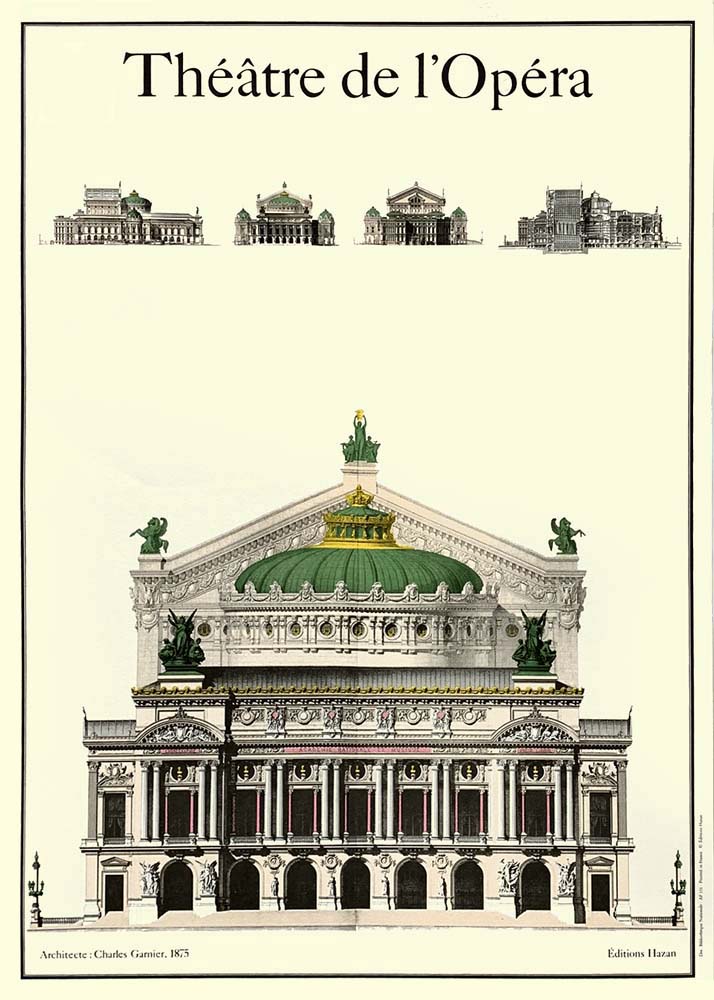 シャルル・ガルニエ ポスター Theatre de l'Opera 1875(オペラ＝コミック座) AF131
