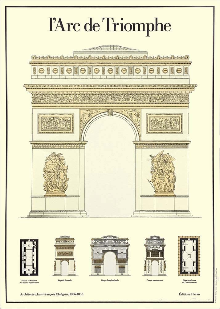 ジャン・フランソワ・テレーズ・シャルグラン ポスター L'Arc de Triomphe(エトワール凱旋門) AF312