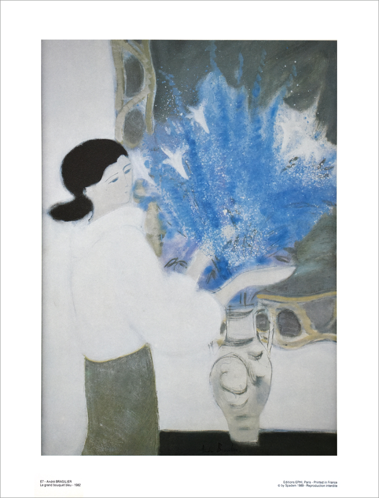 アンドレ・ブラジリエ ポスター Le grand bouquet bleu(1982) E7