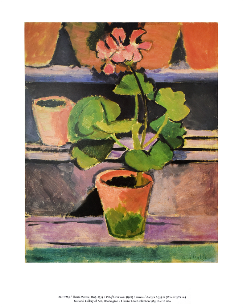 アンリ・マティス ポスター Pot of Geraniums (1912) No.1705|アート＆フレーム|絵と額縁の専門店