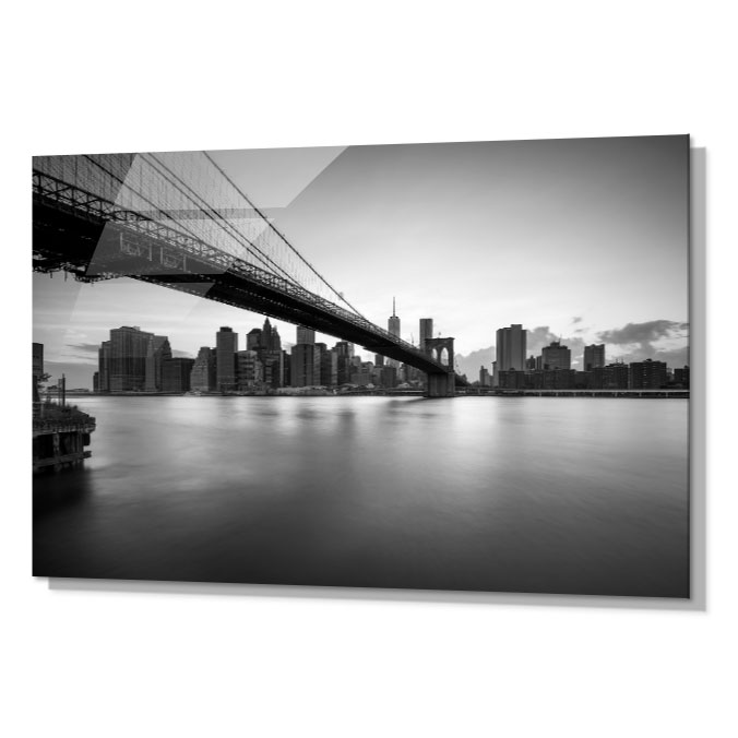 WITH FOTO アクリルフォト A2 ニューヨーク ブルックリン橋/Brooklyn Bridge in New York City 
