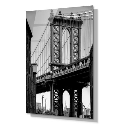 WITH FOTO アクリルフォト A2 ニューヨーク マンハッタン橋/Manhattan Bridge    