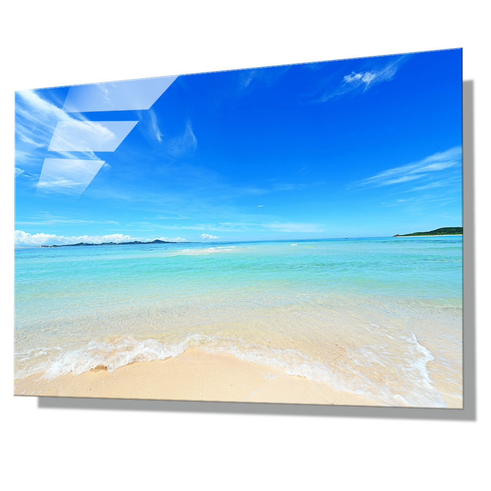 WITH FOTO アクリルフォト A2 沖縄のビーチと空/Okinawa Beach and Sky  