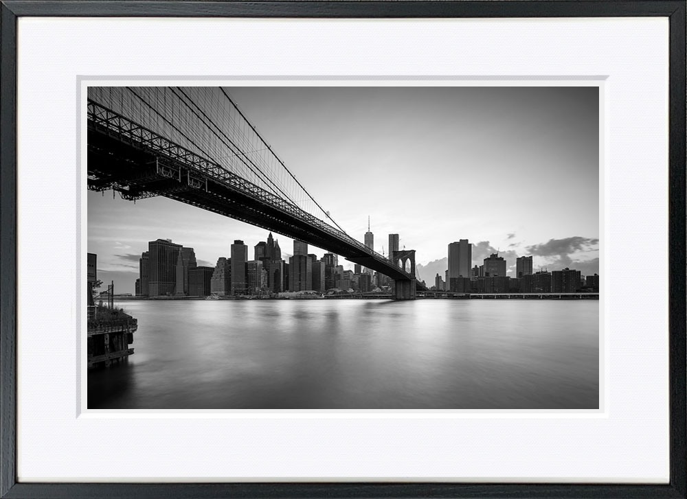 WITH FOTO インテリアフォト額装 A2 ニューヨーク ブルックリン橋/Brooklyn Bridge in New York City 