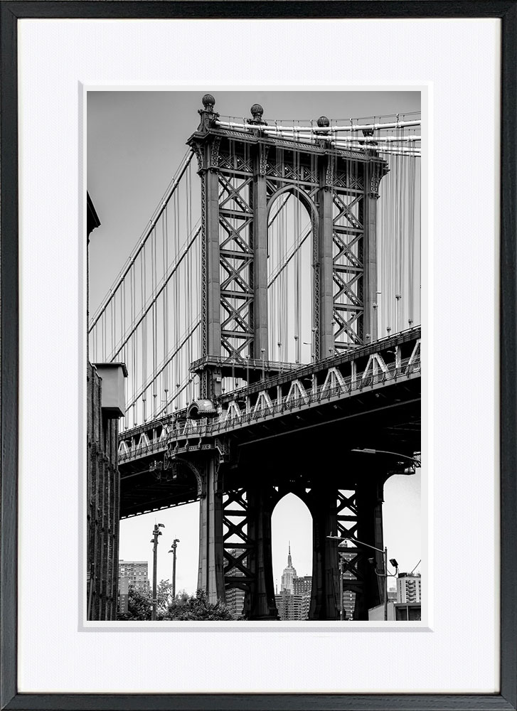 WITH FOTO インテリアフォト額装 A2 ニューヨーク マンハッタン橋/Manhattan Bridge    