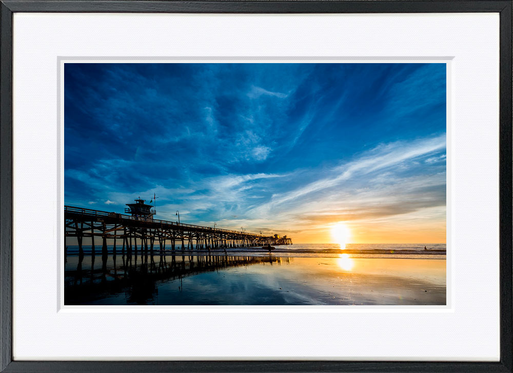 WITH FOTO インテリアフォト額装 A2 海辺の橋脚/Oceanside Pier    