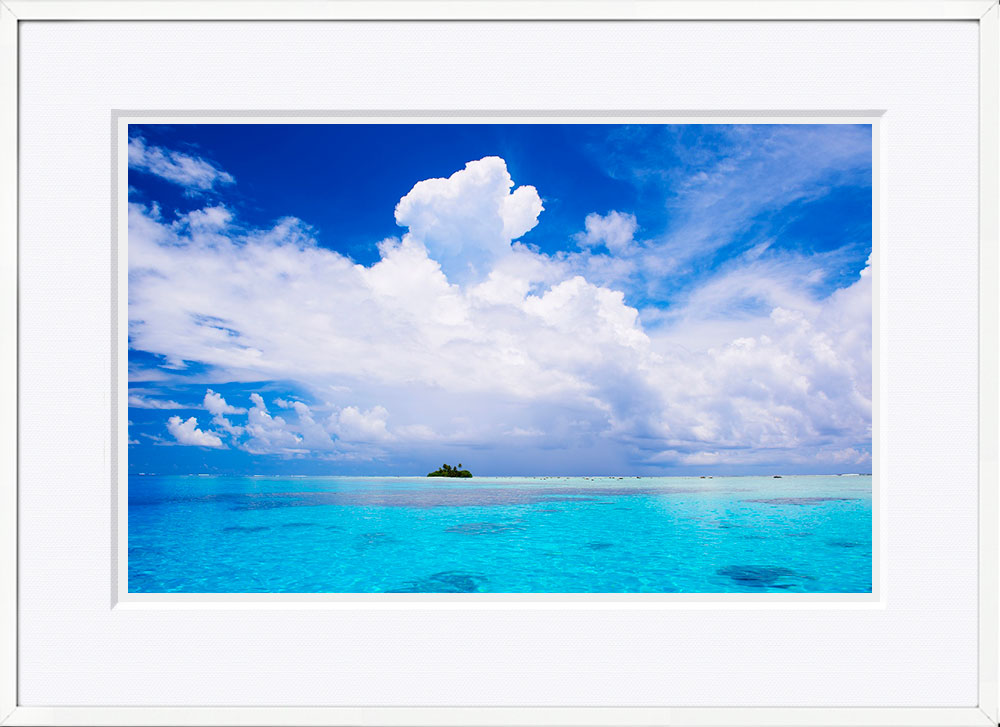 WITH FOTO インテリアフォト額装 A2 雲と島/Clouds and Islands   