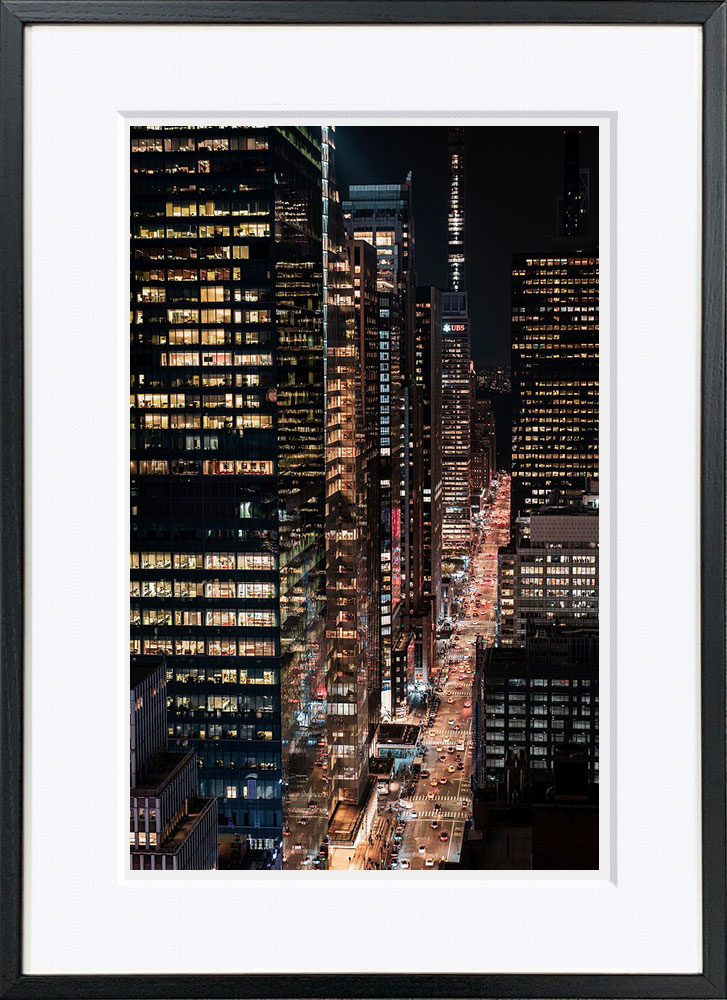 WITH FOTO インテリアフォト額装 A2 ニューヨークの夜景/New York Night   