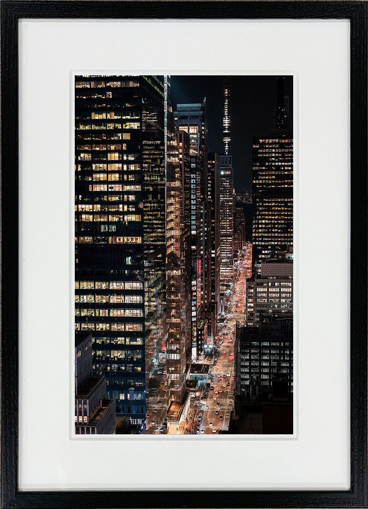 WITH FOTO インテリアフォト額装 A3 ニューヨークの夜景/ New York Night   