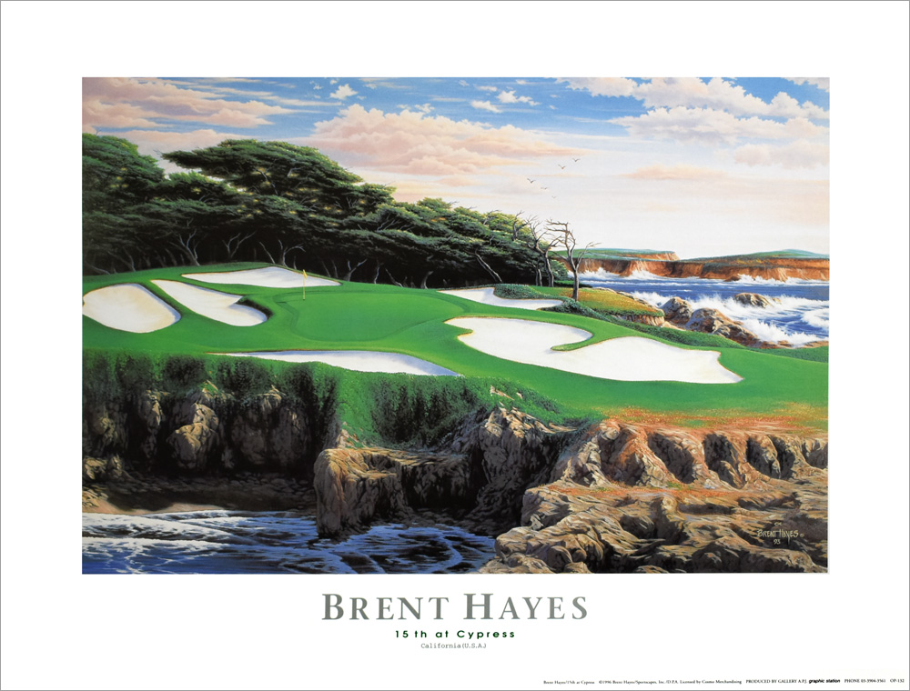 ブレント・ヘイズ  ゴルフ ポスター サイプレス15番ホール OP-132