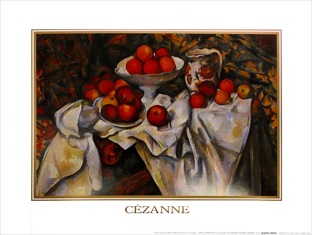 ポール・セザンヌ ポスター リンゴとオレンジ(1895) OP-368