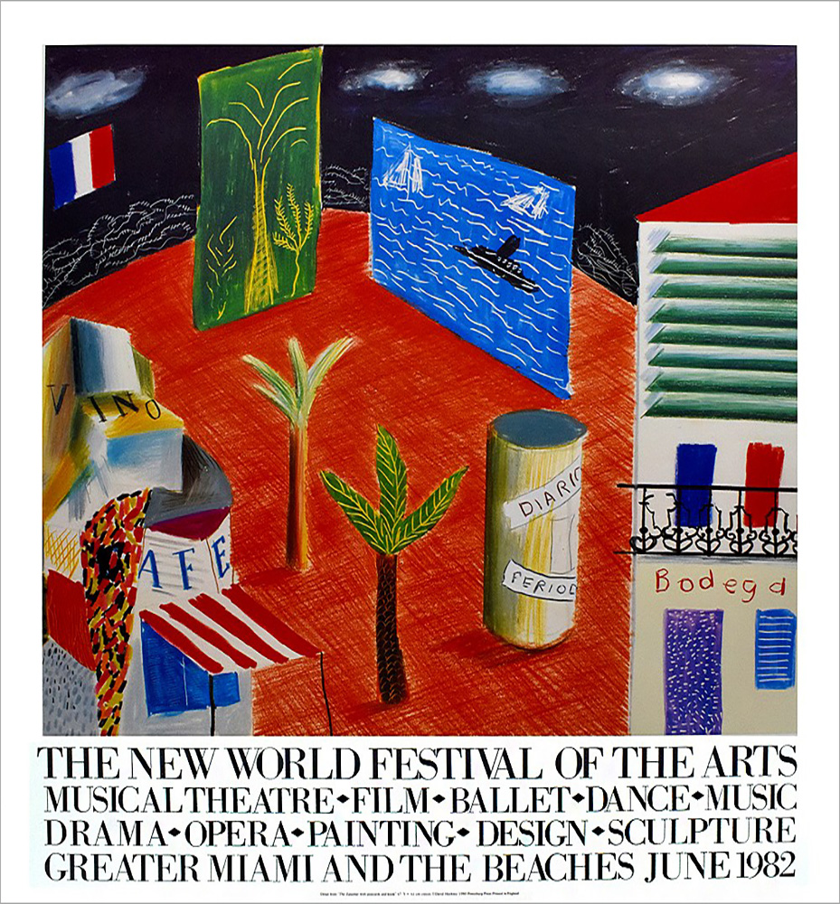デイヴィッド ホックニー ポスター Exhibition Poster The New World Festival Of The Arts Miami Beach 19 B1910 アート フレーム 絵と額縁の専門店