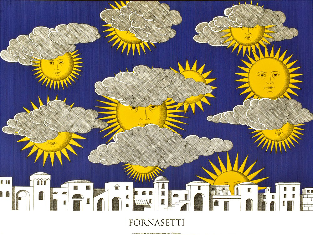 ピエロ・フォルナセッティ ポスター カプリの太陽 A2971