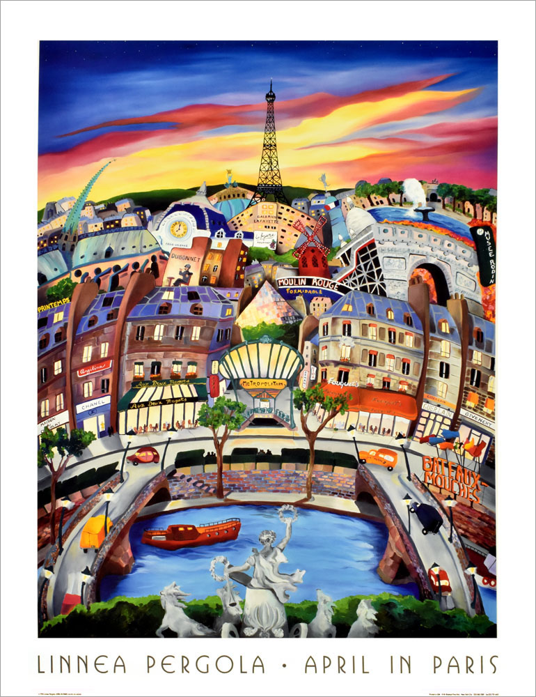 リンネア・パーゴラ ポスター パリの4月 A3538