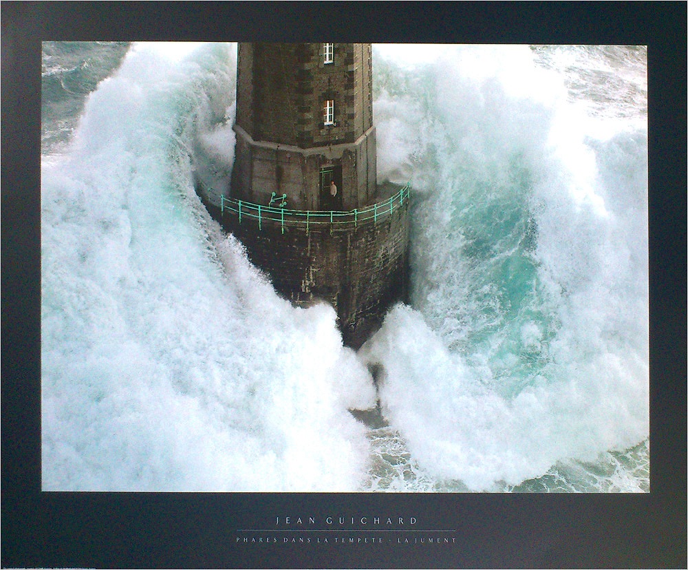ジャン・ギチャード ポスター 嵐の中の灯台－ラ・ジュメン A3606