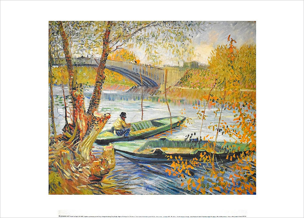 フィンセント・ファン・ゴッホ ポスター Fishing in the Spring, Pont de Clichy(1887) A3840