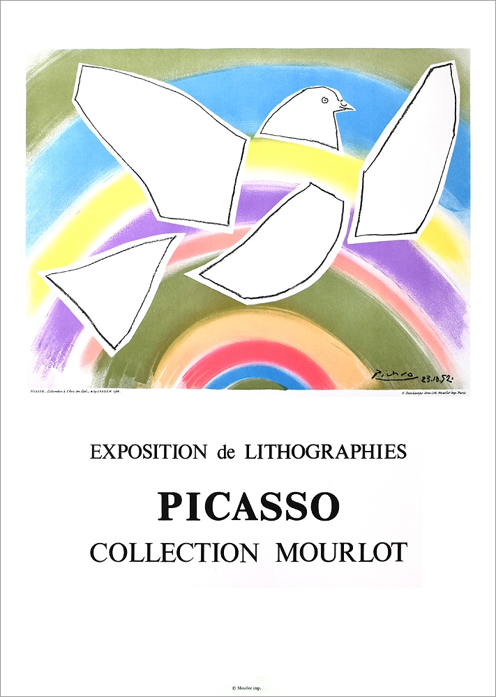 パブロ・ピカソ ポスター 虹と鳩 SA-403 |アート＆フレーム|絵と額縁の 