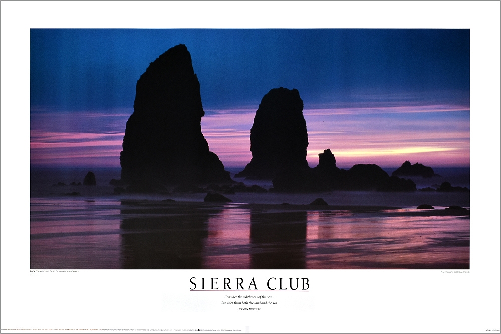 ハロルド・サンド ポスター ROCK FORMATION AT DUSK,CANNON BEACH,OREGON SA-805 