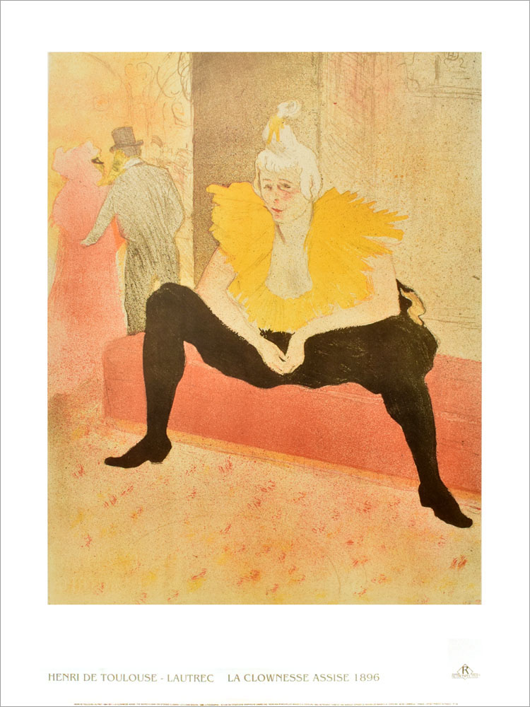 アンリ・ド・トゥールーズ＝ロートレック ポスター La Clownesse Assise(1896) A2336