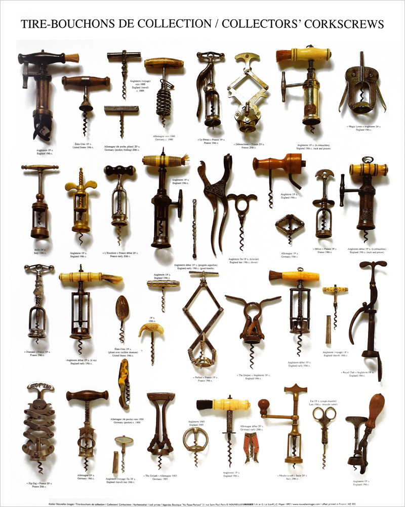 ヌーヴェルイマージュ社 ポスター COLLECTOR'S CORKSCREWS KE55