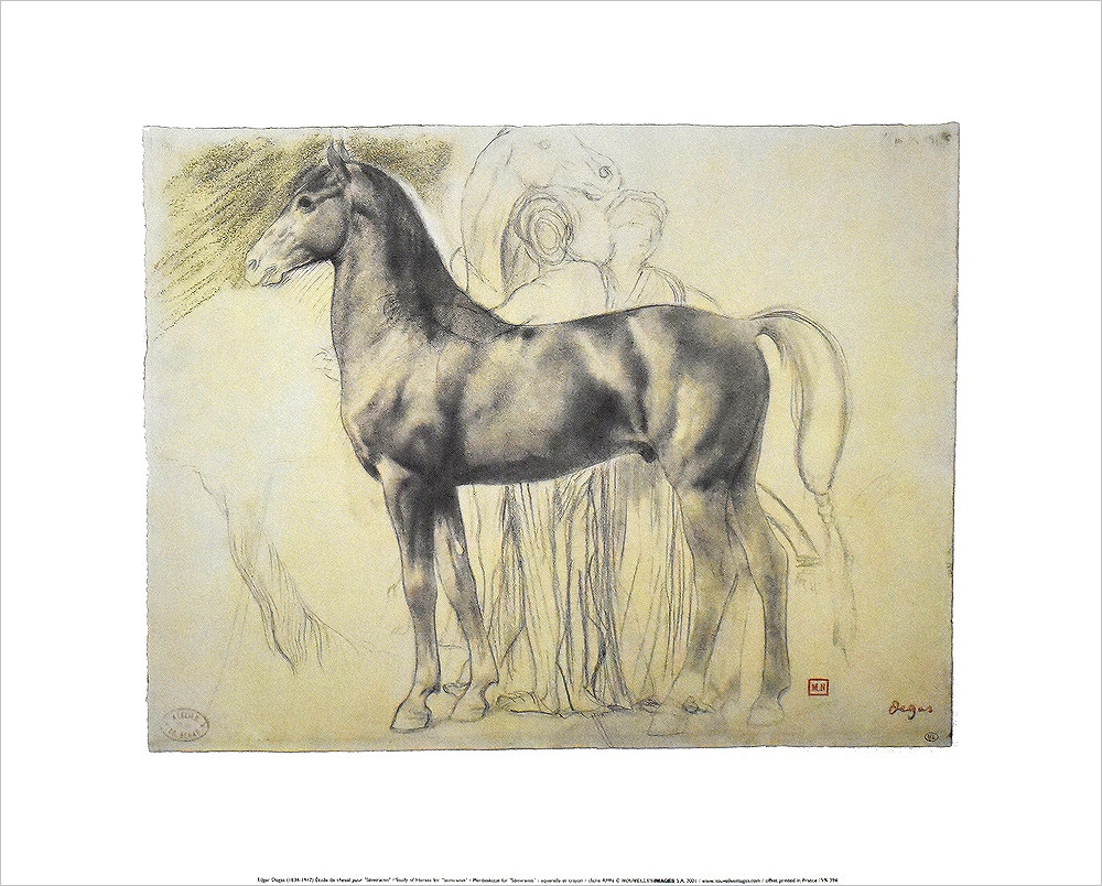 エドガー・ドガ ポスター Study of Horse for Semiramis (1861) VR394