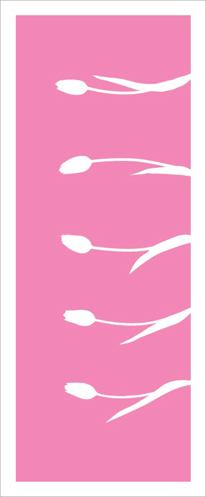 オリジナルジクレーポスター NO.41 チューリップシルエット/B/ピンク 4192