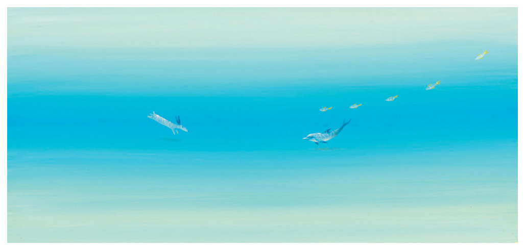 葉祥明 版画（ジクレー） 海の中のJAKE 3665