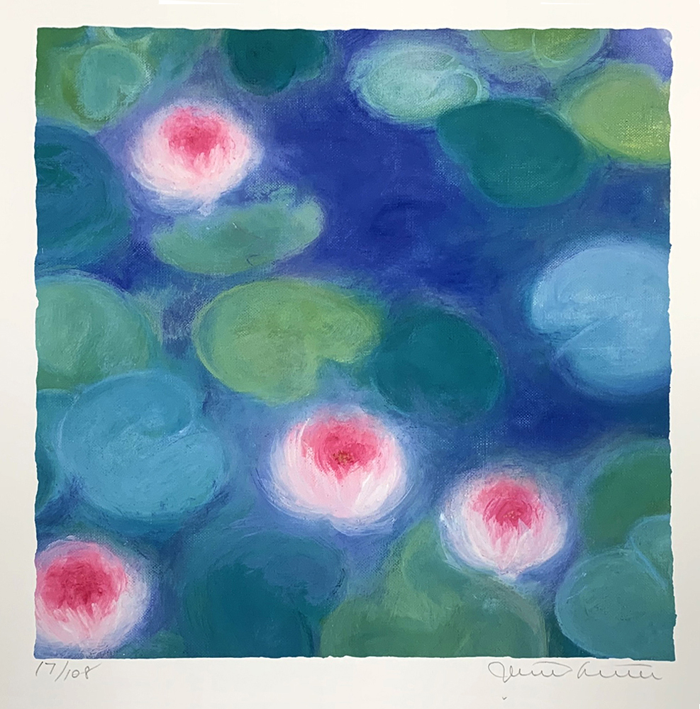 ジニー・キム 版画(ジクレー) 早朝の蓮の池Ⅴ 3720