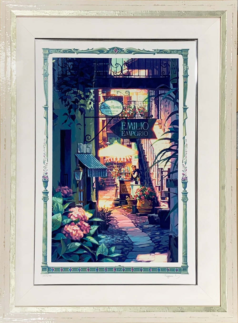 笹倉鉄平　ヴィルフランシュ　中古　大判額装アートポスター 笹倉鉄平「ヴィルフランシュ」買取実績｜【公式】美術品・絵画買取センター