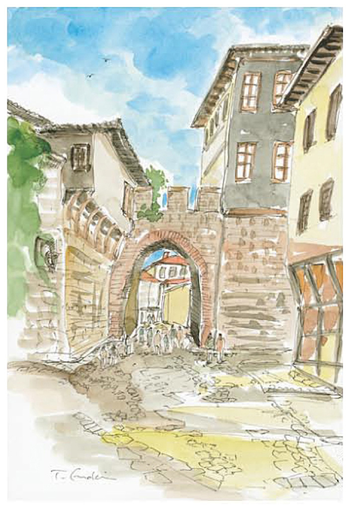 榎木孝明 版画（ジクレー） 太古の門 ブルガリア プロヴディフ 4090