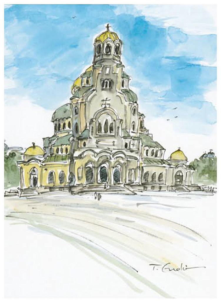 榎木孝明 版画（ジクレー） 祈りの寺院 ブルガリア ソフィア アレクサンダル・ネフスキー寺院 4091