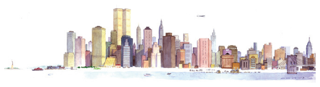 レオナルド・ウエーバー 版画（ジクレー） マンハッタン（ウォールストリート）,N.Y./U.S.A. 4425