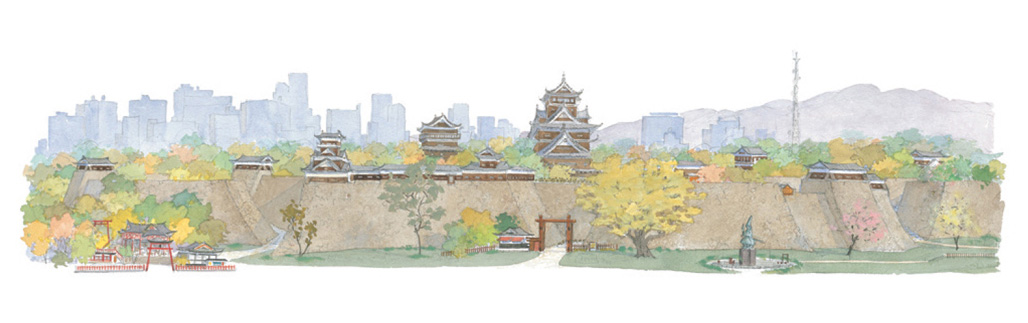 レオナルド・ウエーバー 版画（ジクレー） 熊本城 5068