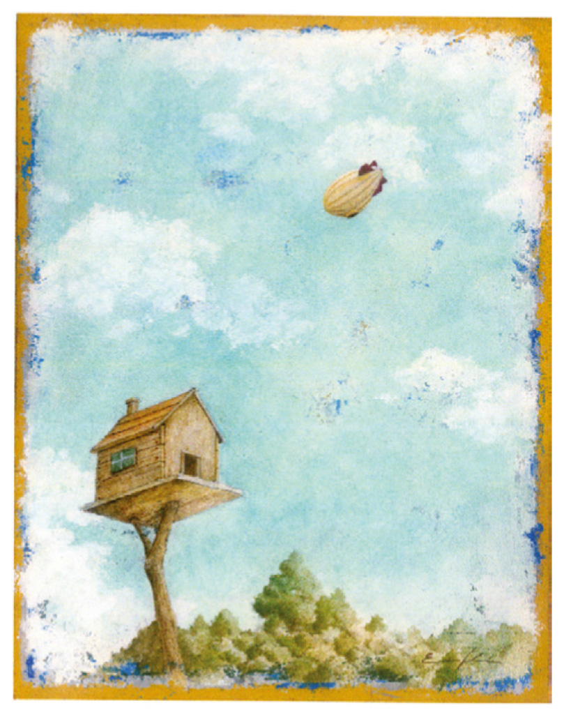 カワモトエイキ 版画（アーカイバル） Bird House 5082