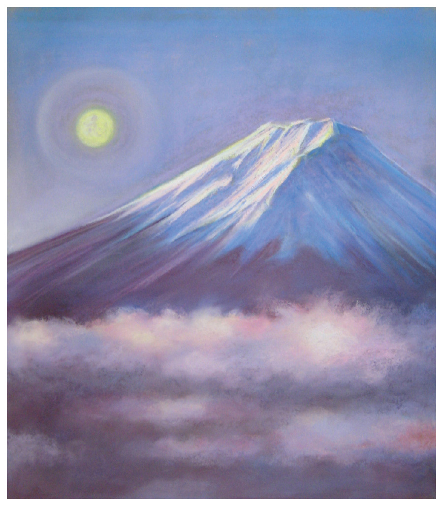 石井清 版画（ジクレー） 月と富士 5162