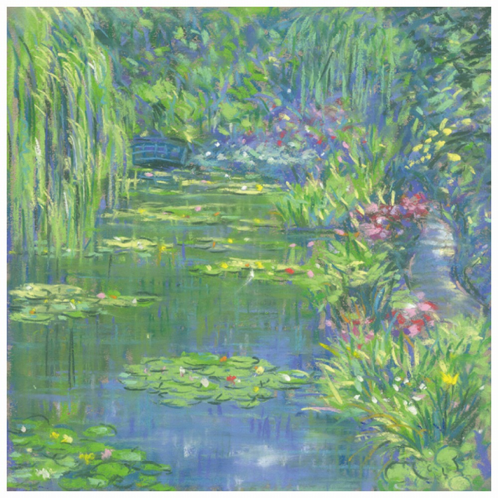 石井清 版画（ジクレー） モテの池の青い橋/フランス 5238