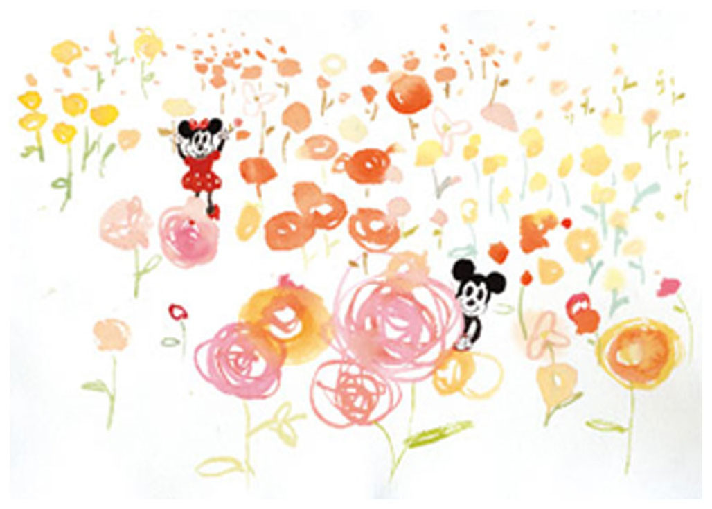 伊藤尚美 ディズニー版画（ジクレー） Flower garden 5503