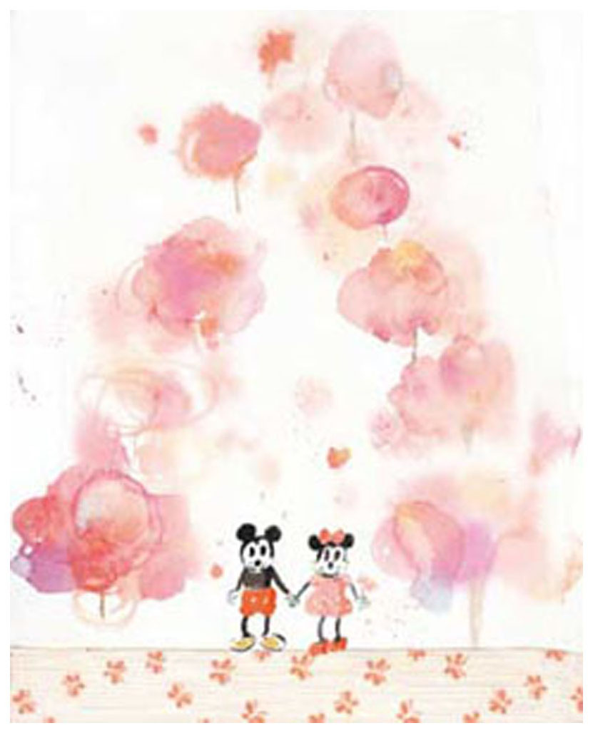 伊藤尚美 ディズニー版画（ジクレー） 桜のトンネルをぬけて 5504