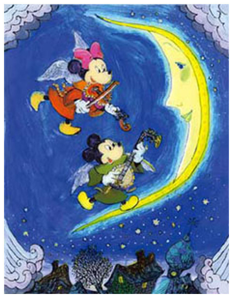 篠崎三郎 ディズニー版画（ジクレー） 三日月の夜想曲 5506