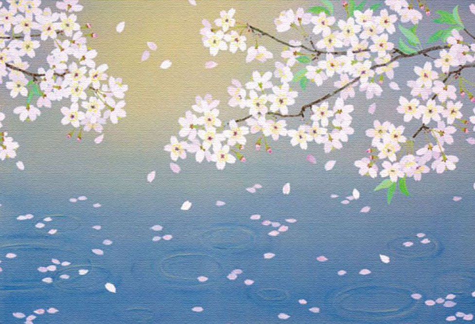 野地美樹子 版画（アーカイバル） 桜舞う 5901|アート＆フレーム|絵と 